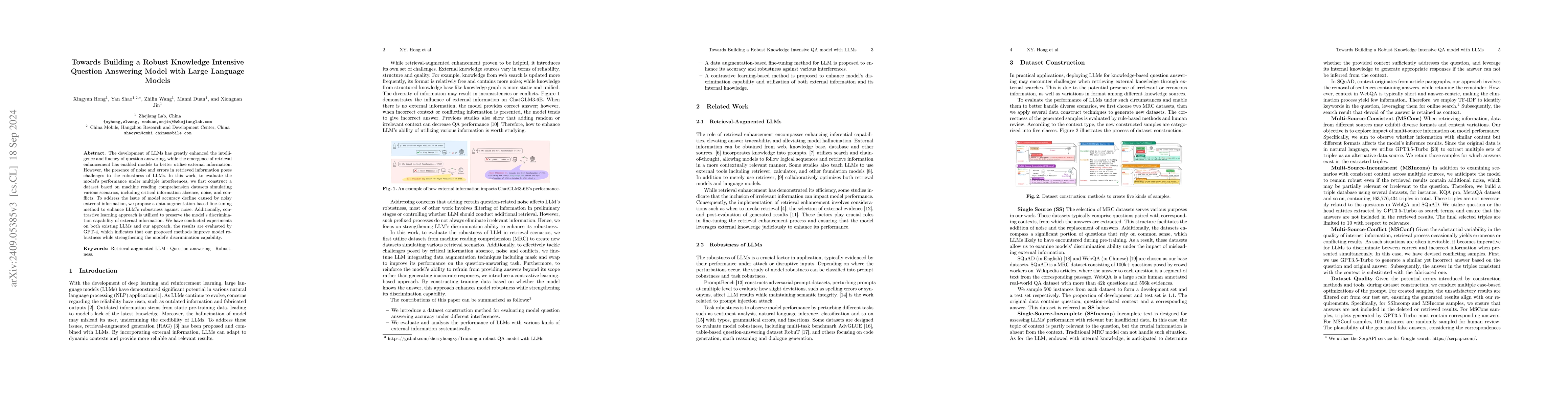 Thumbnail for Towards Building a Robust Knowledge Intensive Question Answering Model
  with Large Language Models