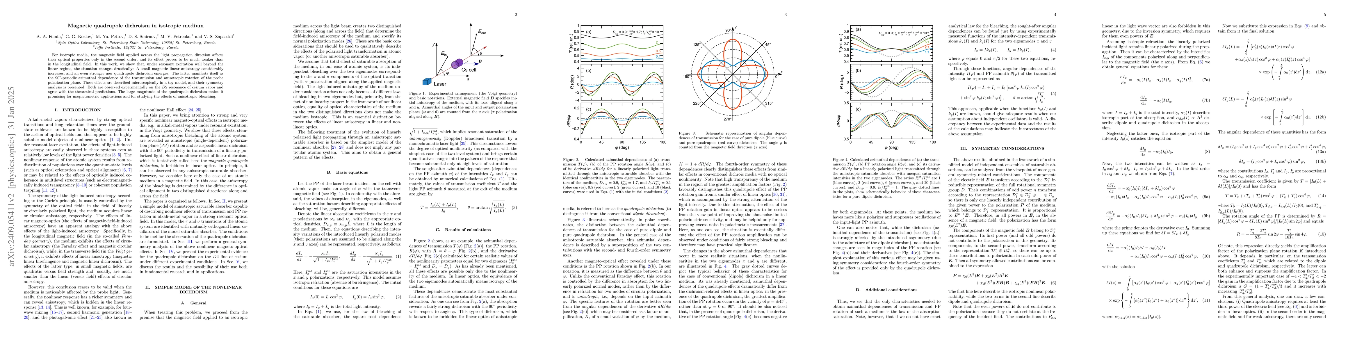 Thumbnail for Magnetic quadrupole dichroism in isotropic medium