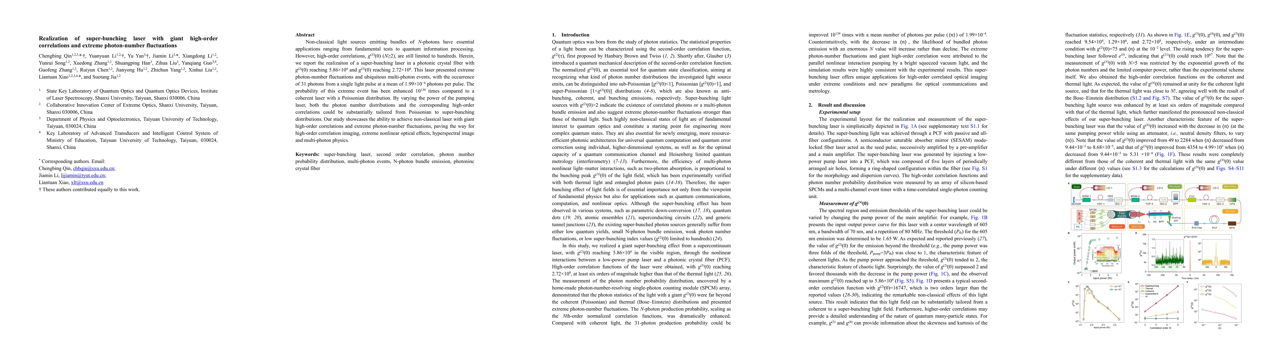Thumbnail for Super-bunching light with giant high-order correlations and extreme
  multi-photon events