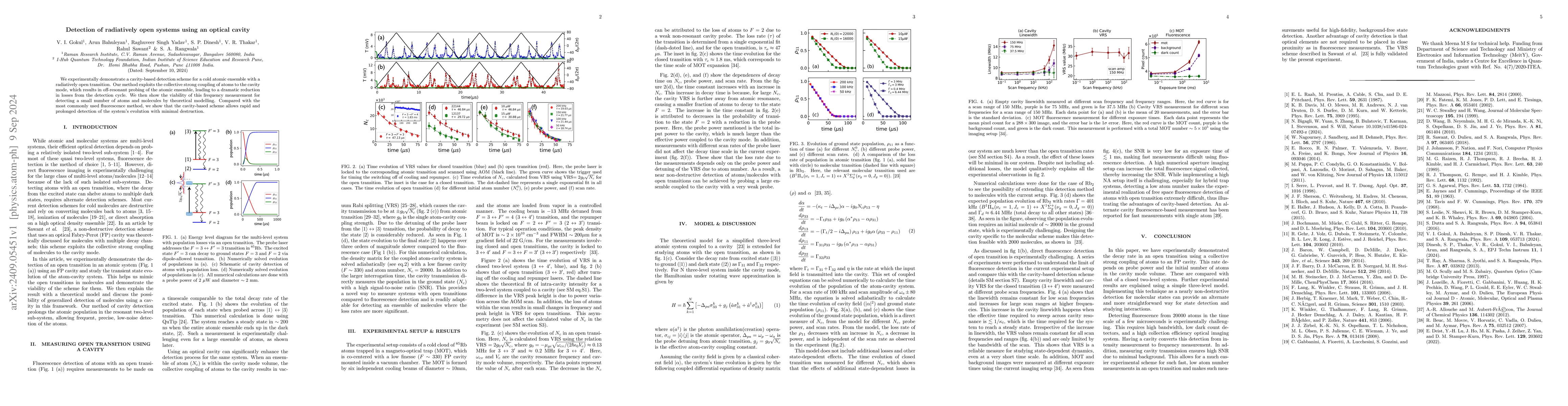 Thumbnail for Detection of radiatively open systems using an optical cavity