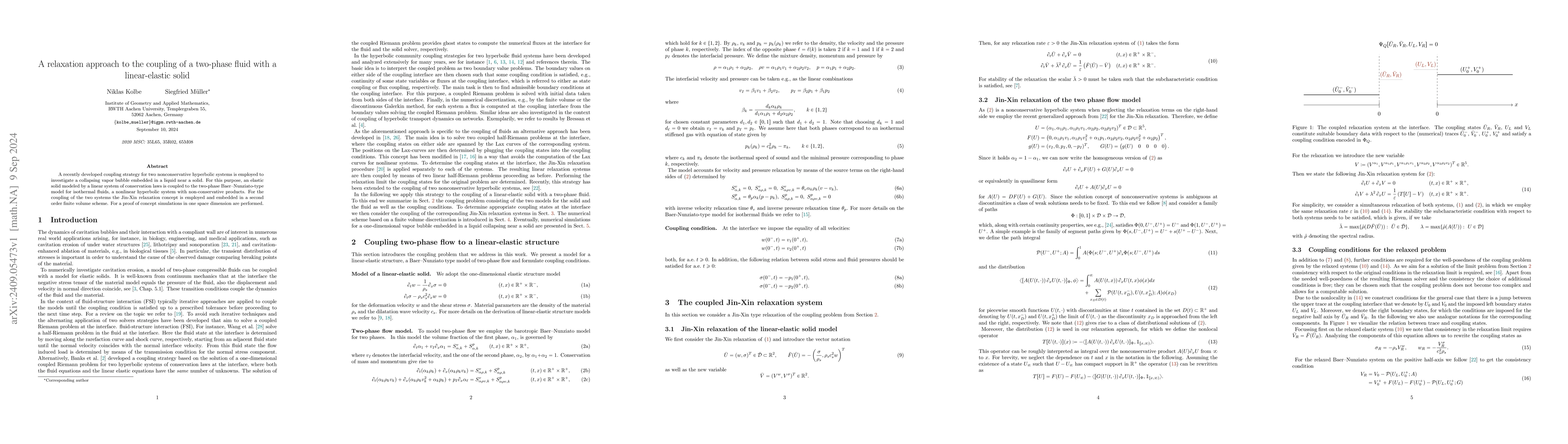 Thumbnail for A relaxation approach to the coupling of a two-phase fluid with a
  linear-elastic solid