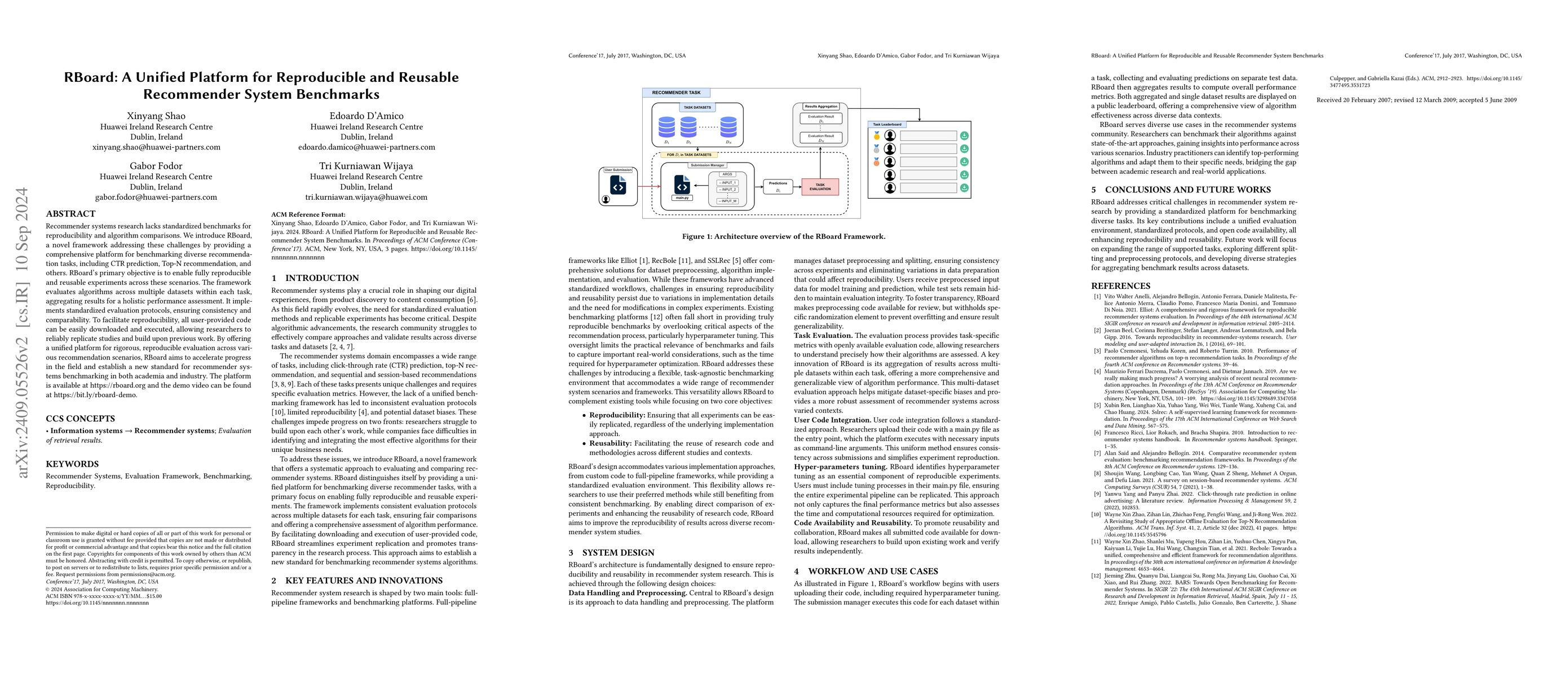 Thumbnail for RBoard: A Unified Platform for Reproducible and Reusable Recommender
  System Benchmarks