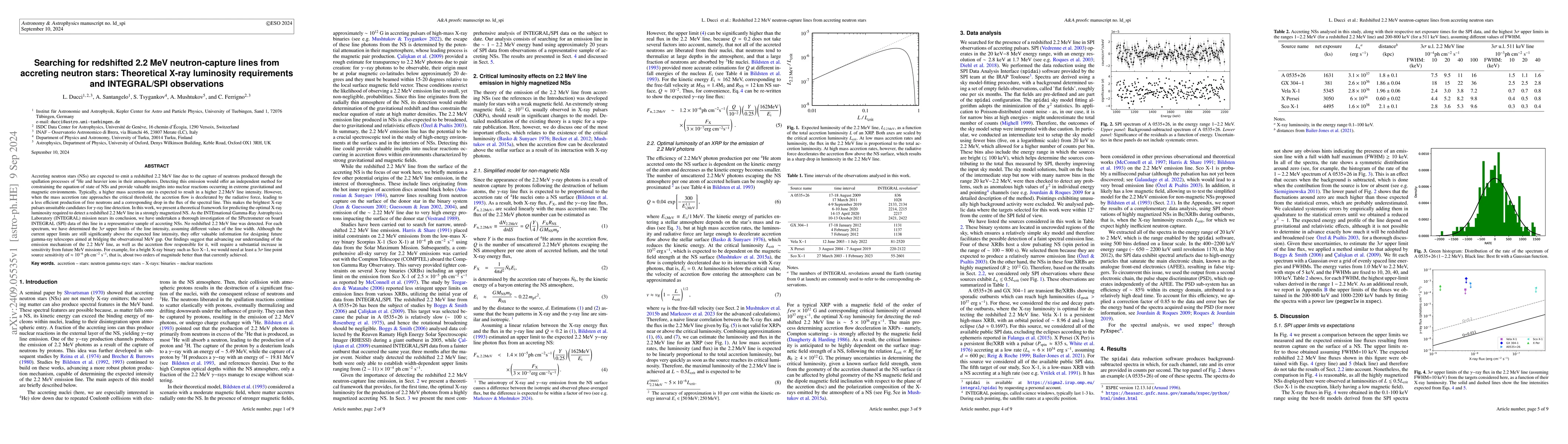 Thumbnail for Searching for redshifted 2.2 MeV neutron-capture lines from accreting
  neutron stars: Theoretical X-ray luminosity requirements and INTEGRAL/SPI
  observations