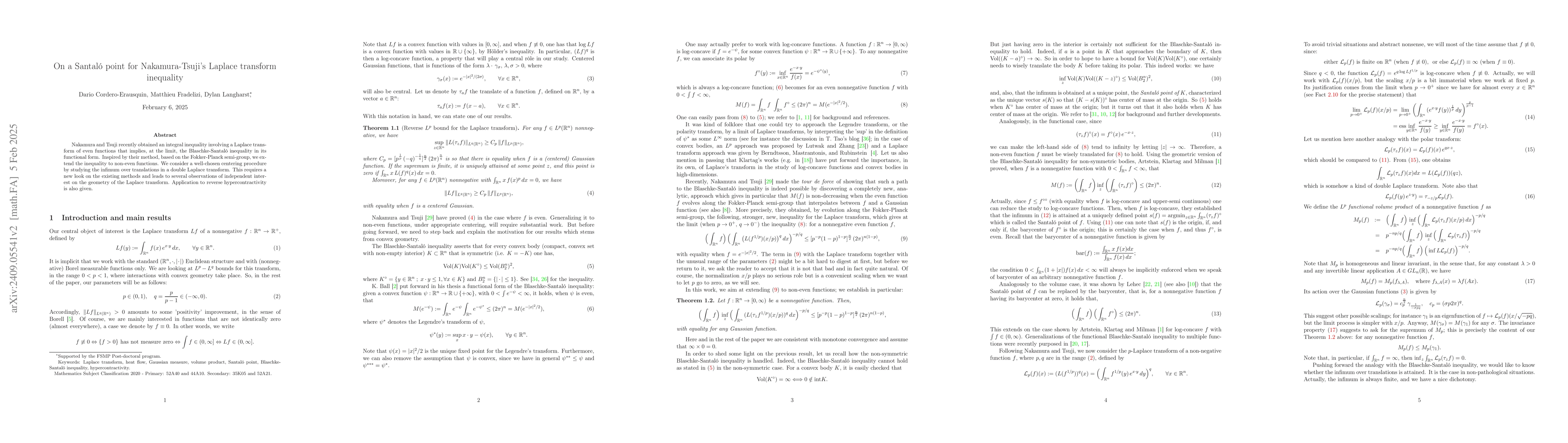 Thumbnail for On a Santaló point for Nakamura-Tsuji's Laplace transform inequality