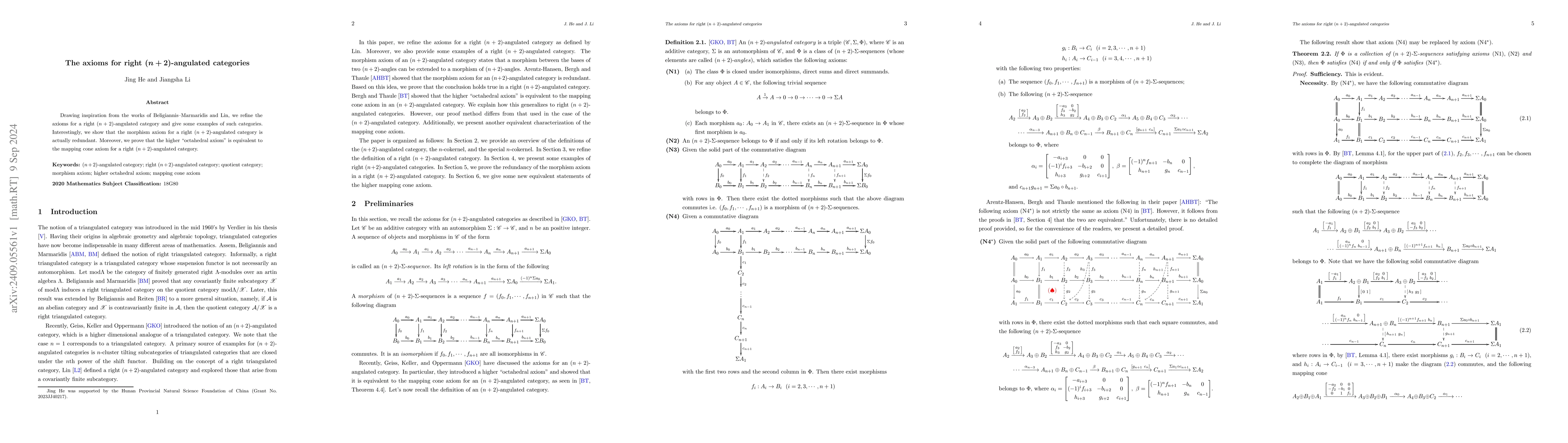 Thumbnail for The axioms for right (n+2)-angulated categories