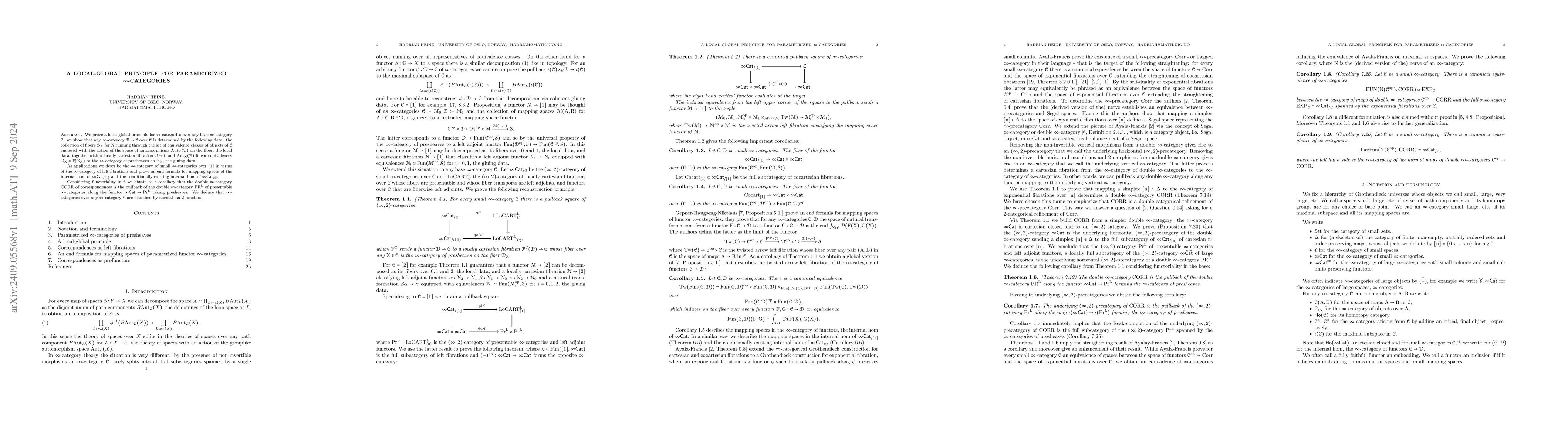 Thumbnail for A local-global principle for parametrized $\infty$-categories