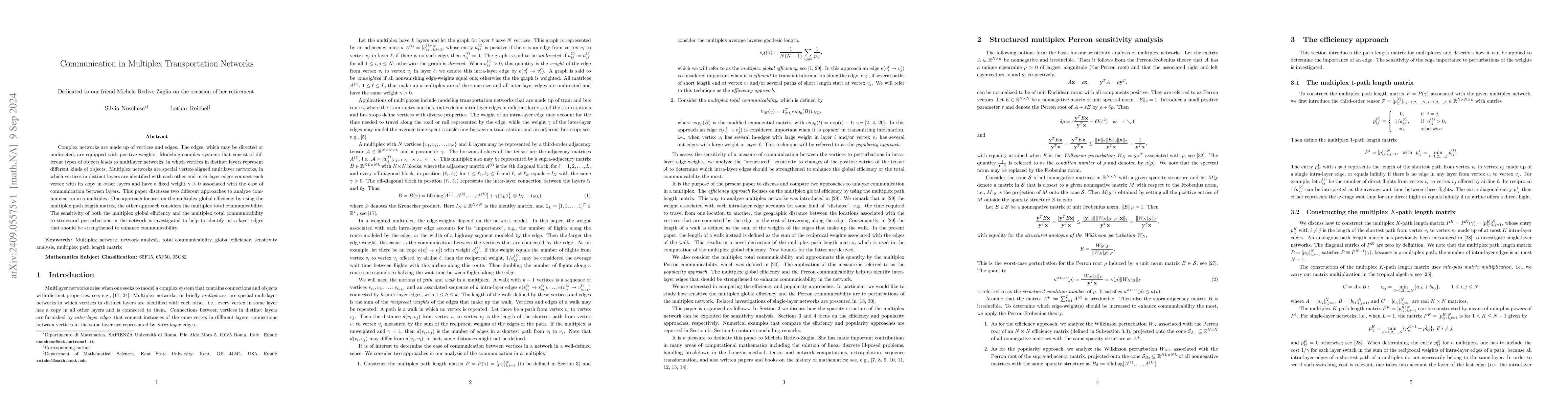 Thumbnail for Communication in Multiplex Transportation Networks