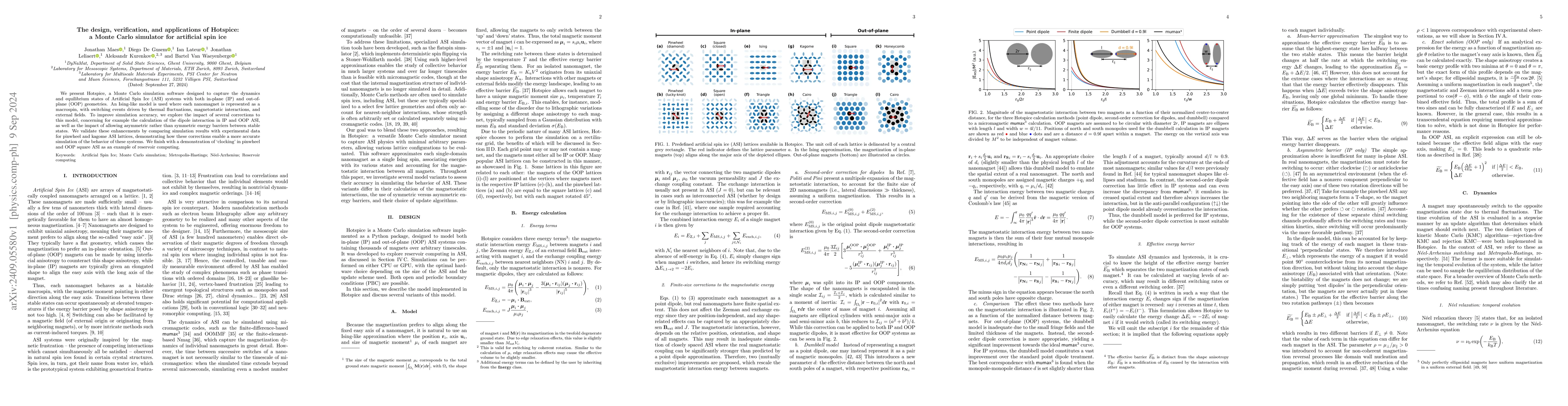 Thumbnail for The design, verification, and applications of Hotspice: a Monte Carlo
  simulator for artificial spin ice