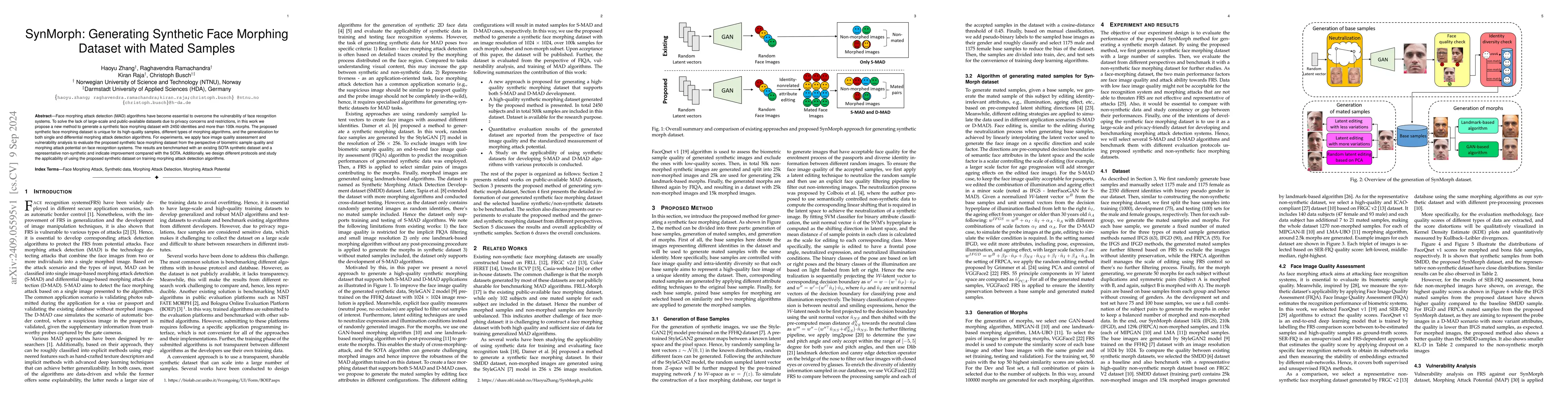 Thumbnail for SynMorph: Generating Synthetic Face Morphing Dataset with Mated Samples