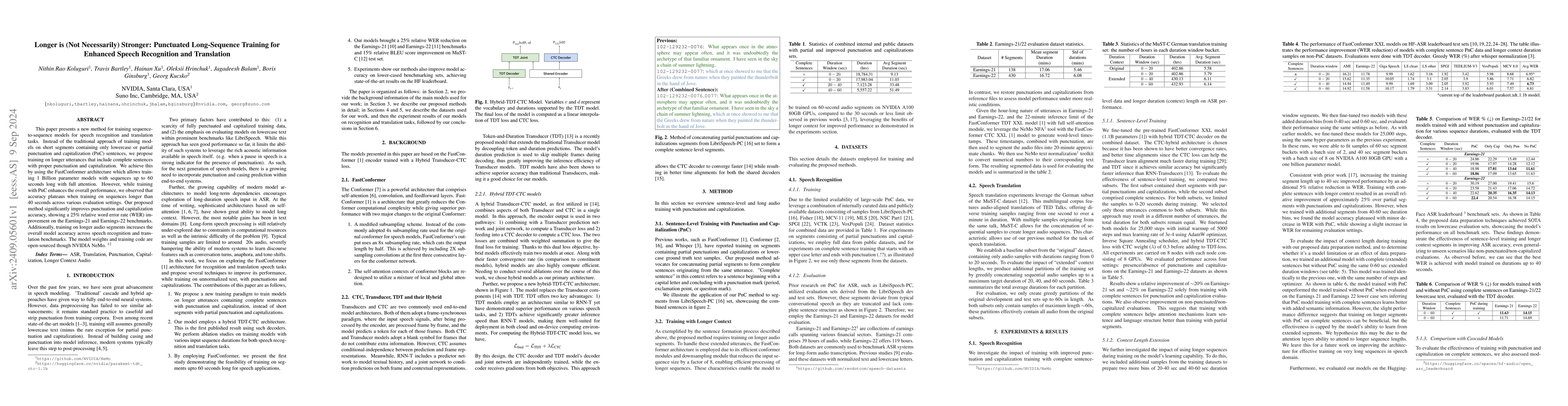 Thumbnail for Longer is (Not Necessarily) Stronger: Punctuated Long-Sequence Training
  for Enhanced Speech Recognition and Translation