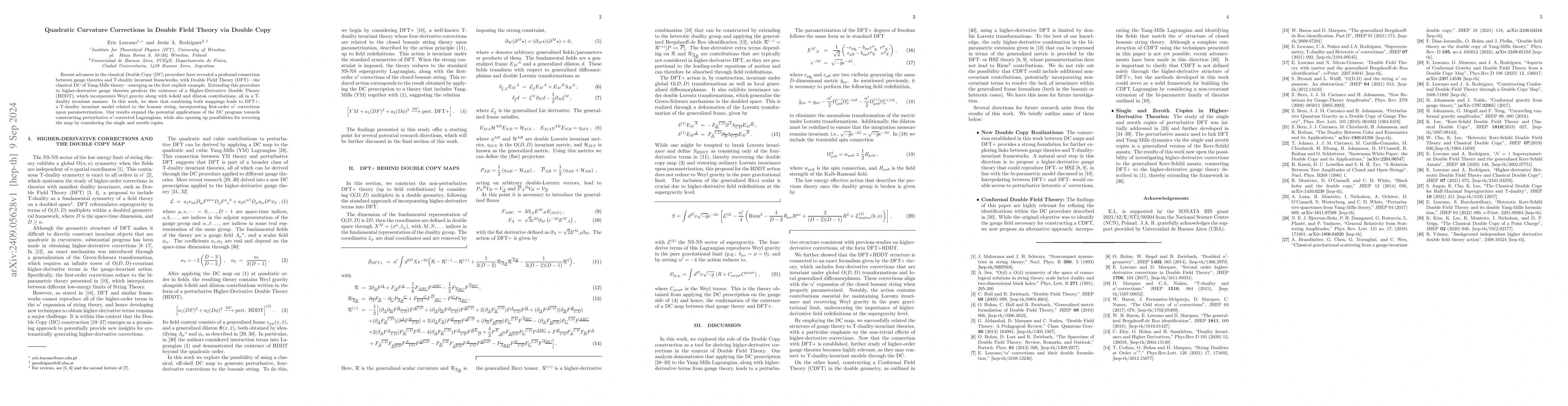 Thumbnail for Quadratic Curvature Corrections in Double Field Theory via Double Copy