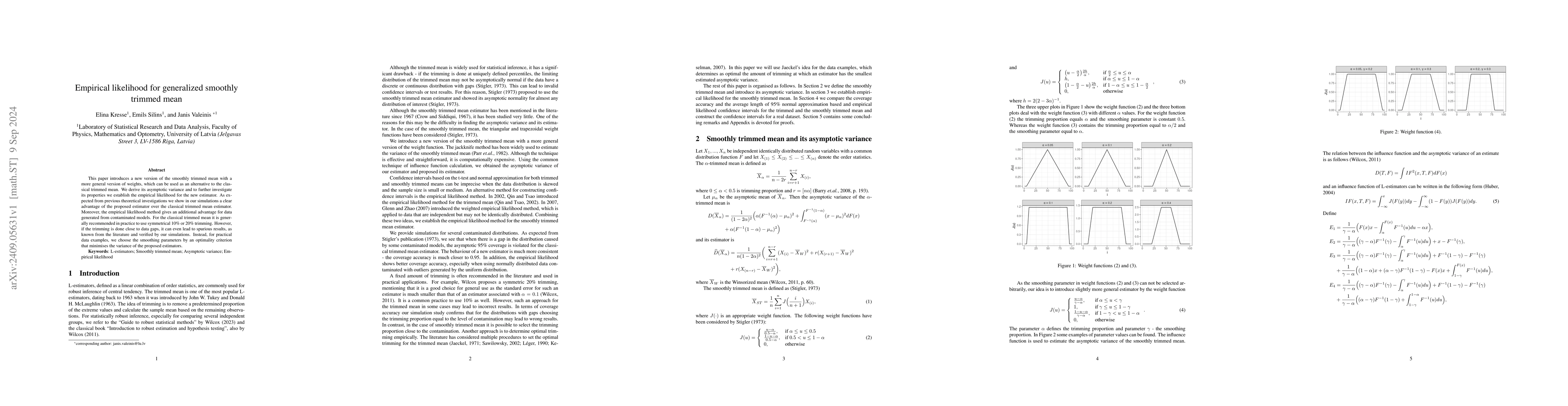 Thumbnail for Empirical likelihood for generalized smoothly trimmed mean