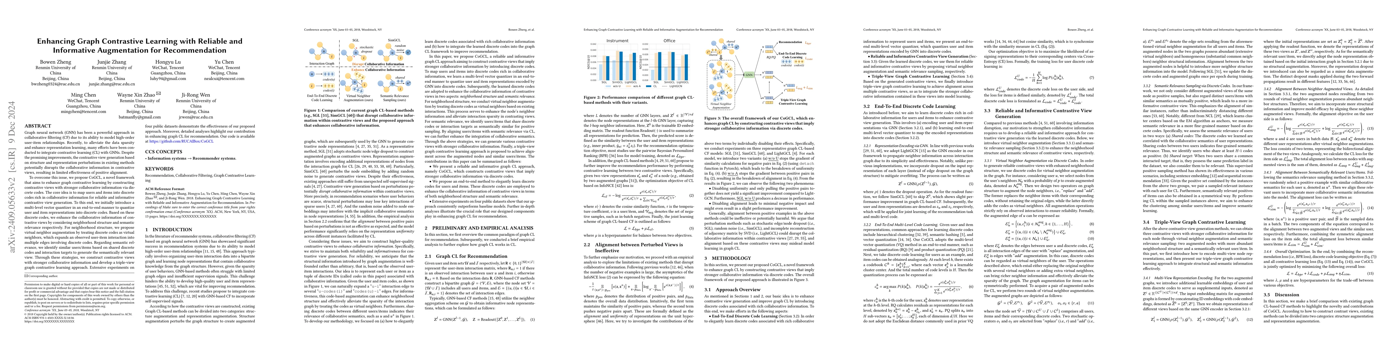 Thumbnail for Enhancing Graph Contrastive Learning with Reliable and Informative
  Augmentation for Recommendation