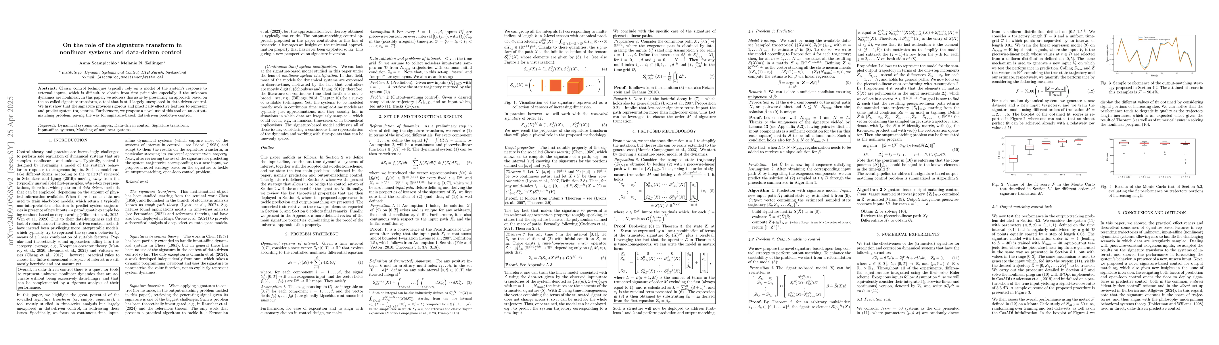 Thumbnail for Data-driven control of input-affine systems: the role of the signature
  transform