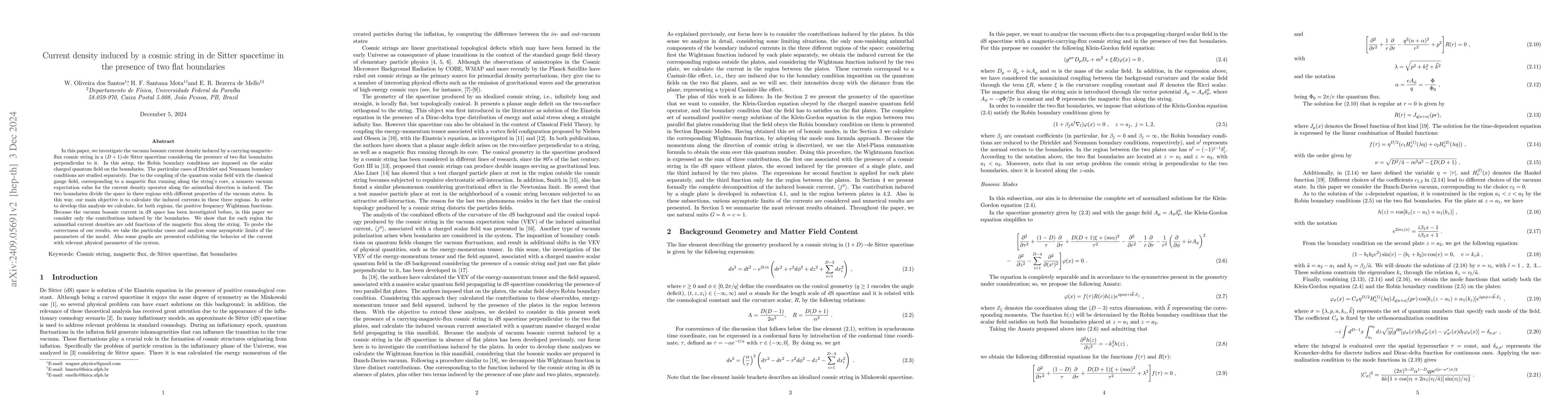 Thumbnail for Current density induced by a cosmic string in de Sitter spacetime in the
  presence of two flat boundaries