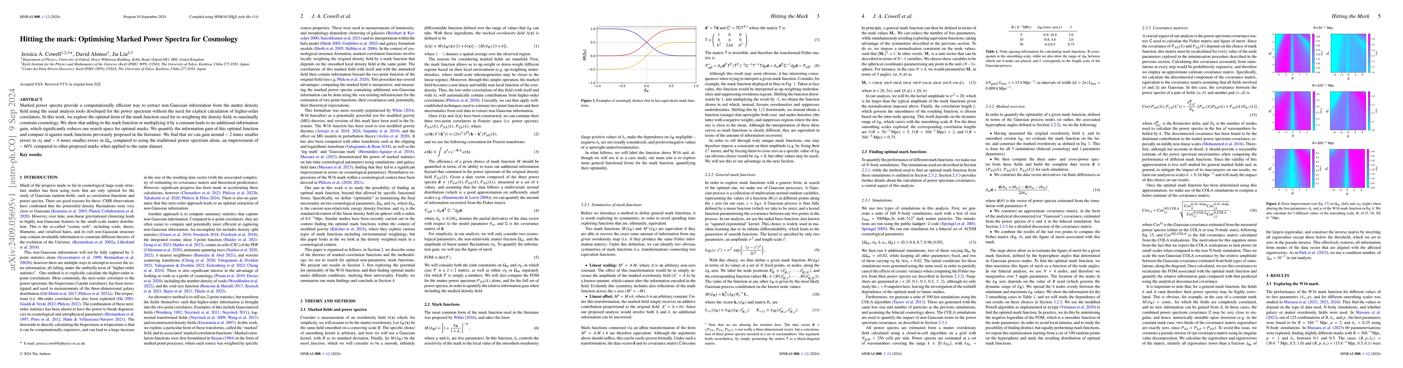 Thumbnail for Hitting the mark: Optimising Marked Power Spectra for Cosmology