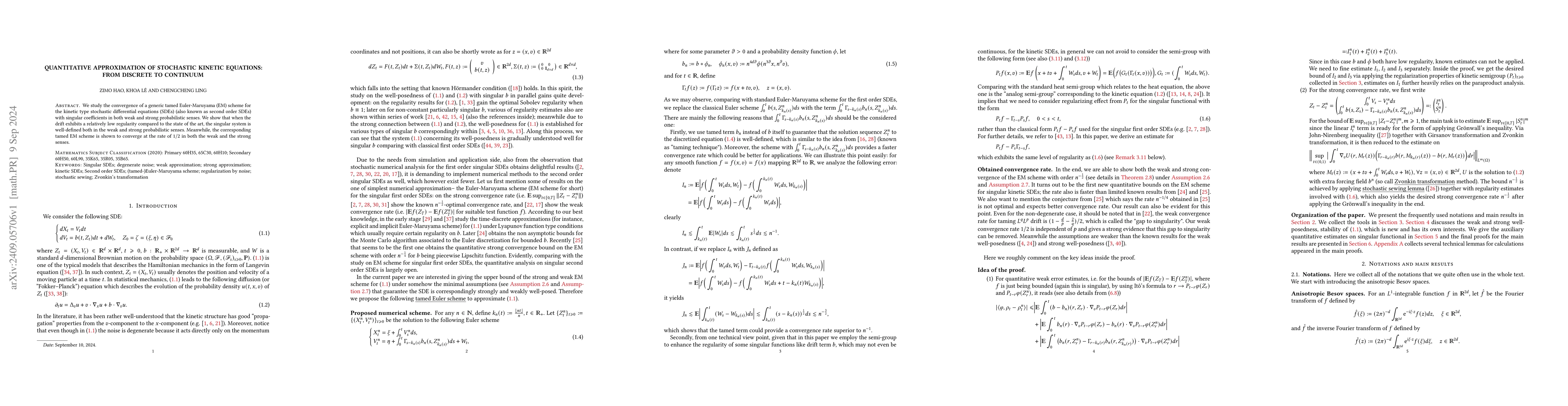 Thumbnail for Quantitative approximation of stochastic kinetic equations: from
  discrete to continuum