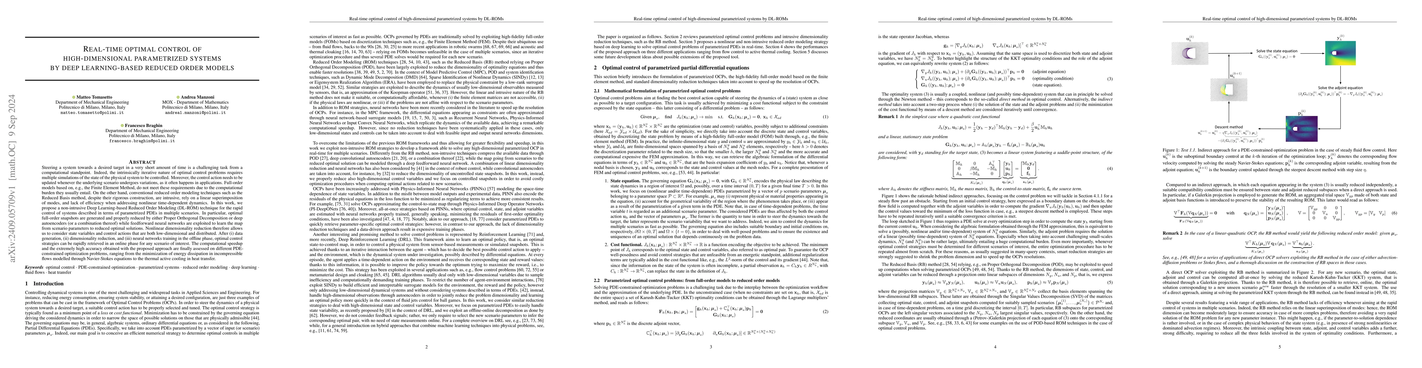 Thumbnail for Real-time optimal control of high-dimensional parametrized systems by
  deep learning-based reduced order models