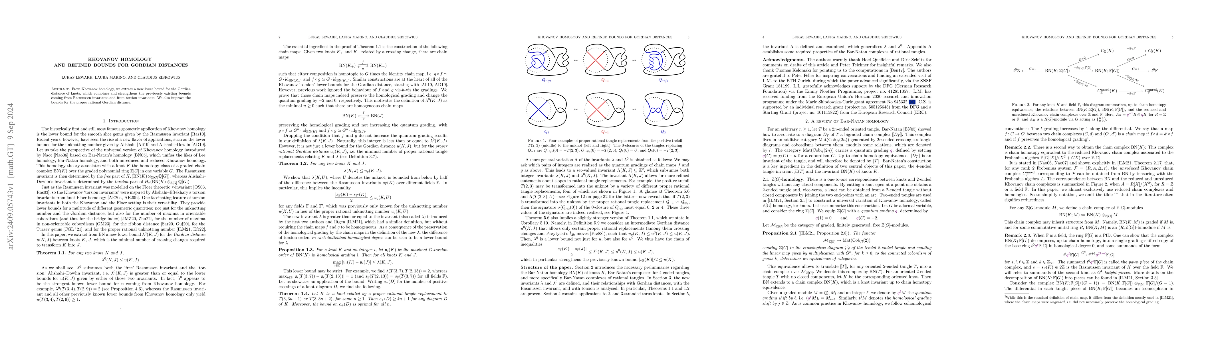 Thumbnail for Khovanov homology and refined bounds for Gordian distances