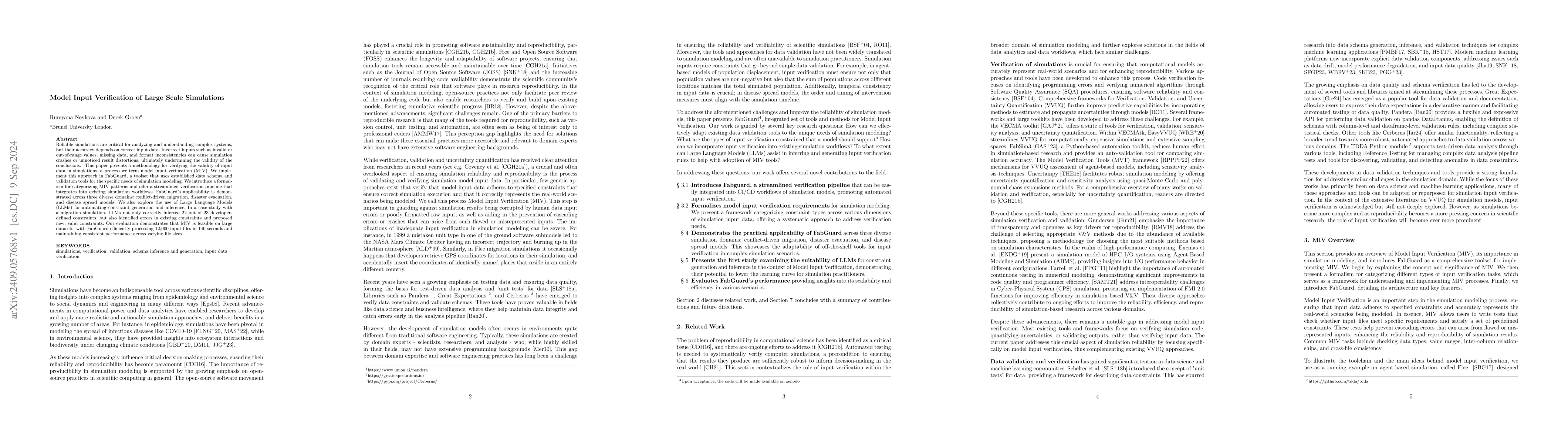 Thumbnail for Model Input Verification of Large Scale Simulations