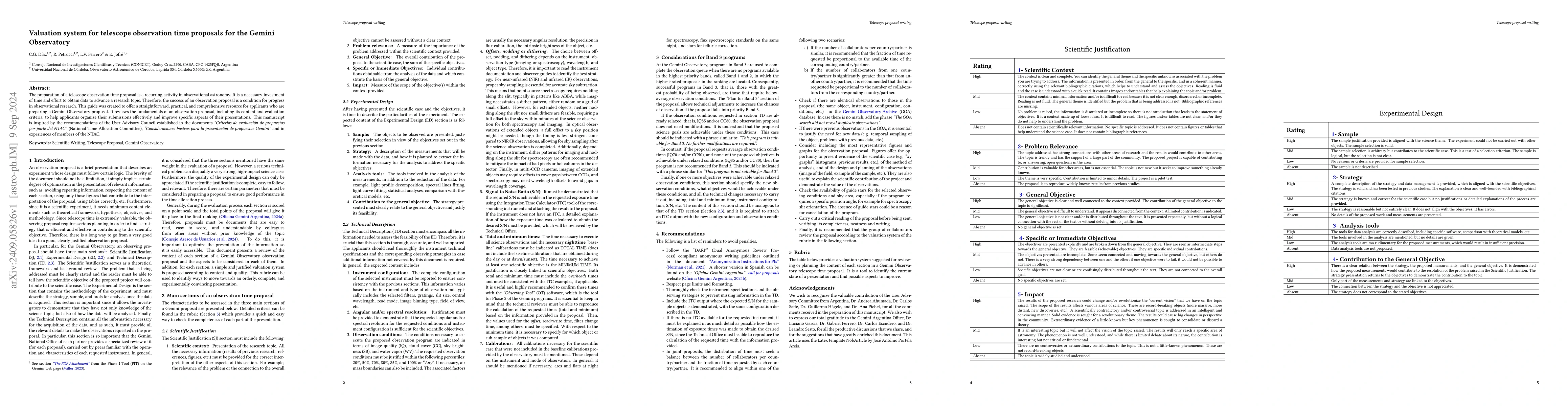 Thumbnail for Valuation system for telescope observation time proposals for the Gemini
  Observatory