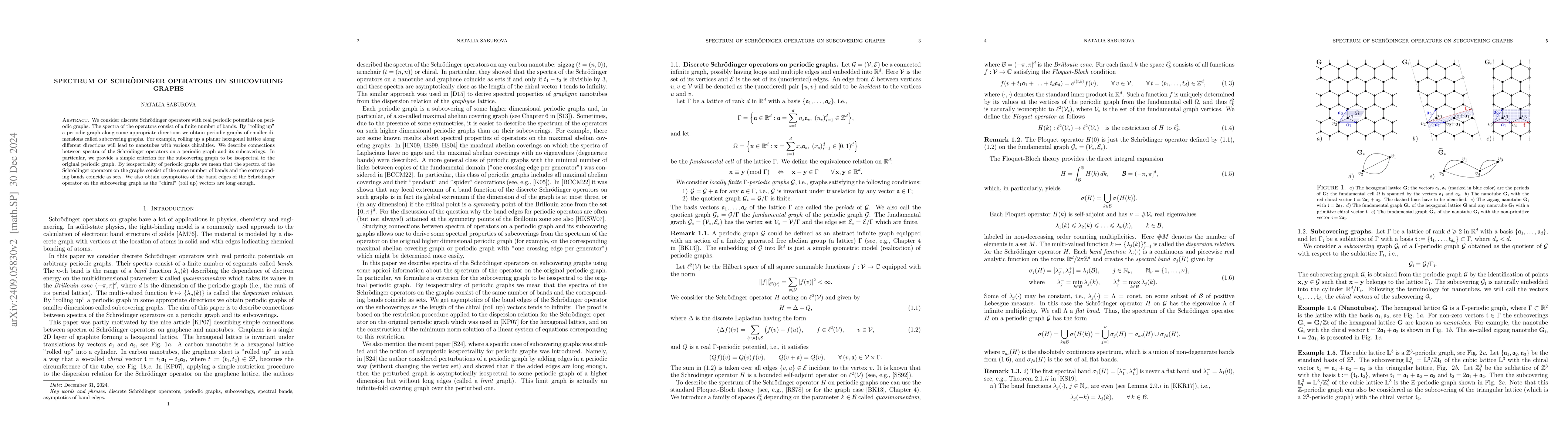 Thumbnail for Spectrum of Schrödinger operators on subcovering graphs