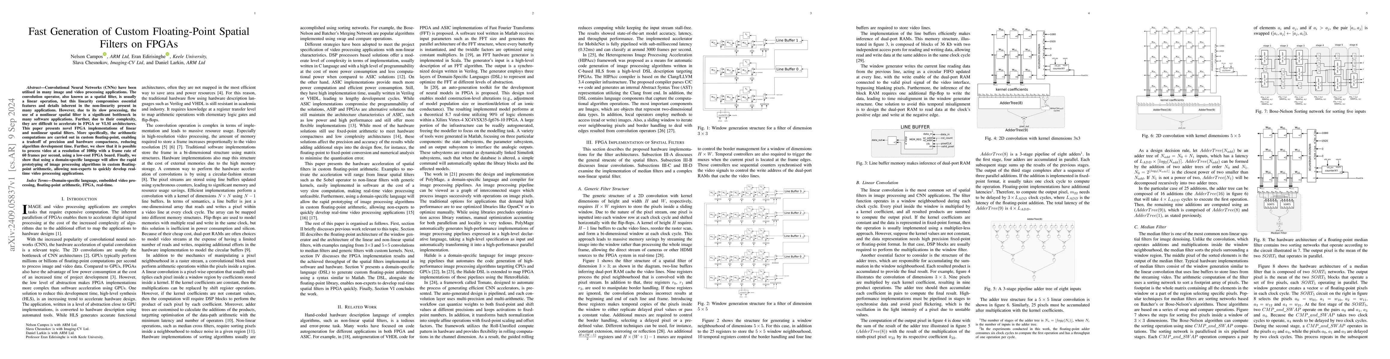 Thumbnail for Fast Generation of Custom Floating-Point Spatial Filters on FPGAs