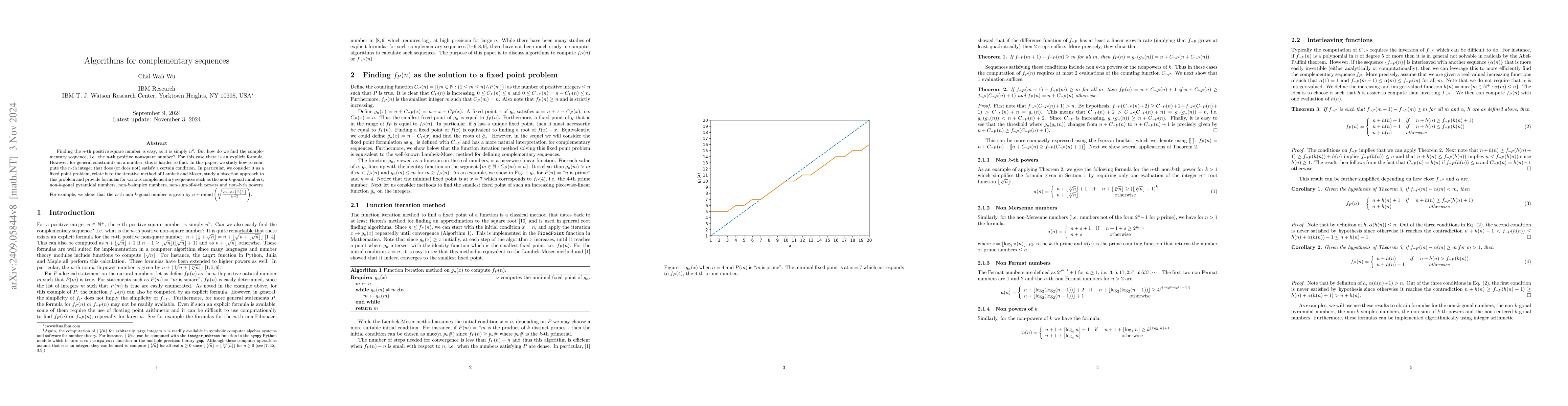 Thumbnail for Algorithms for complementary sequences