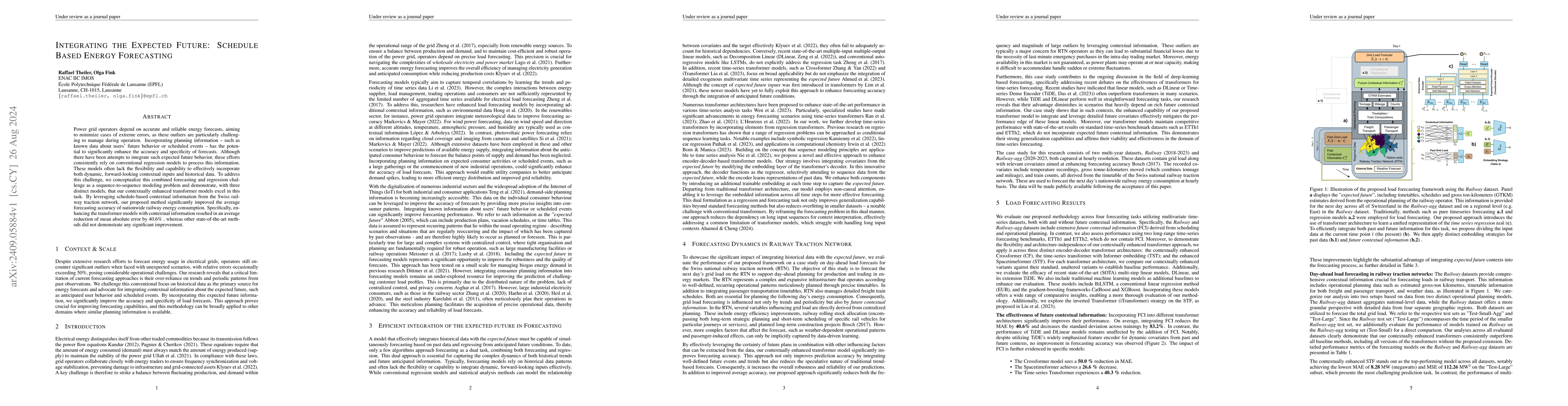 Thumbnail for Integrating the Expected Future: Schedule Based Energy Forecasting