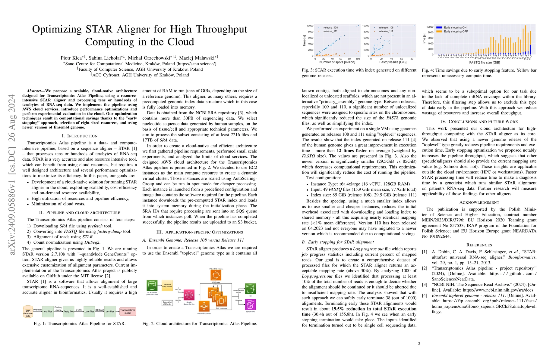 Thumbnail for Optimizing STAR Aligner for High Throughput Computing in the Cloud