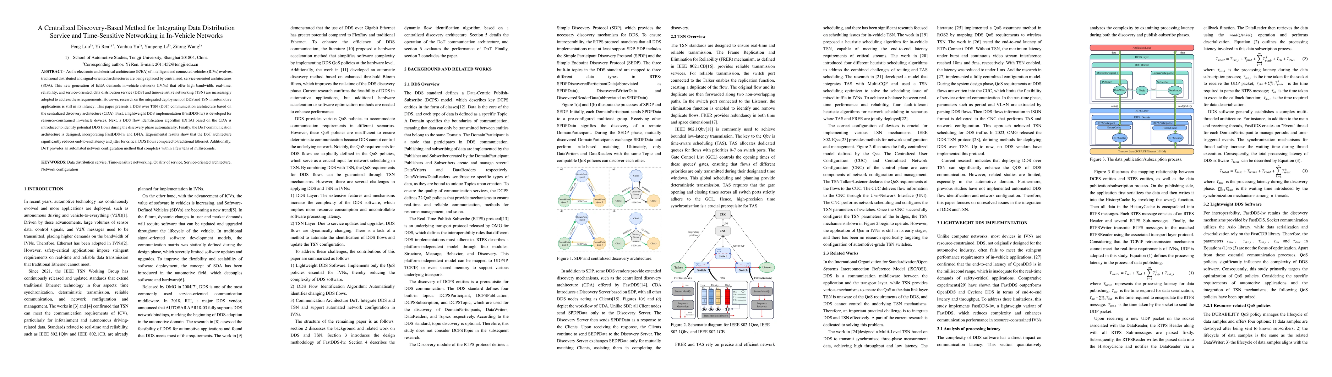 Thumbnail for A Centralized Discovery-Based Method for Integrating Data Distribution
  Service and Time-Sensitive Networking in In-Vehicle Networks