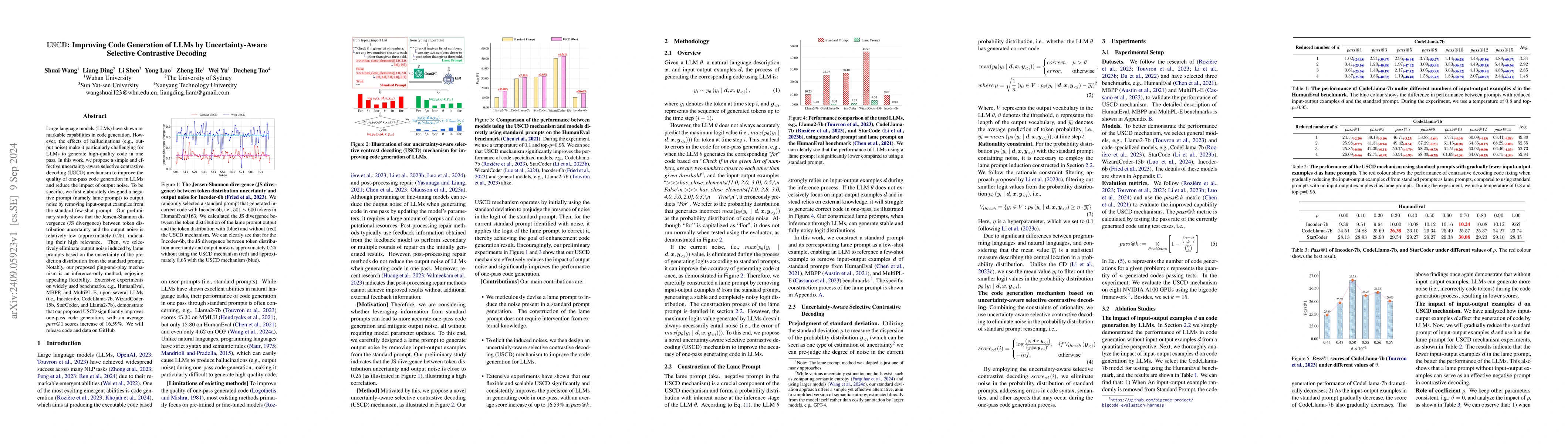 Thumbnail for $\mathbb{USCD}$: Improving Code Generation of LLMs by Uncertainty-Aware
  Selective Contrastive Decoding