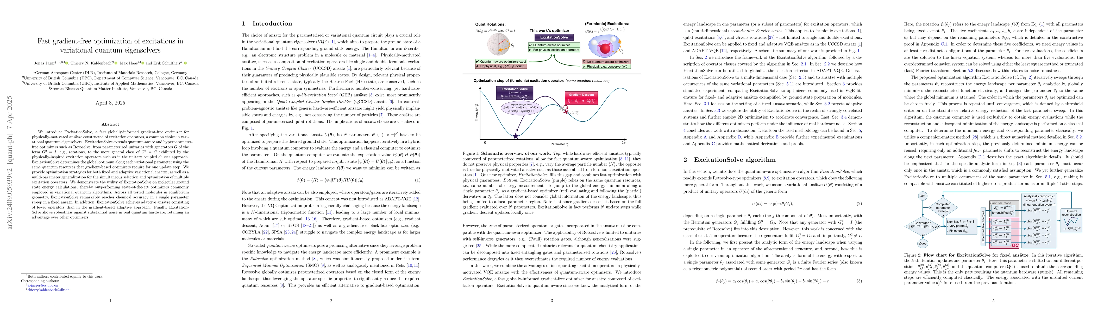 Thumbnail for Fast gradient-free optimization of excitations in variational quantum
  eigensolvers