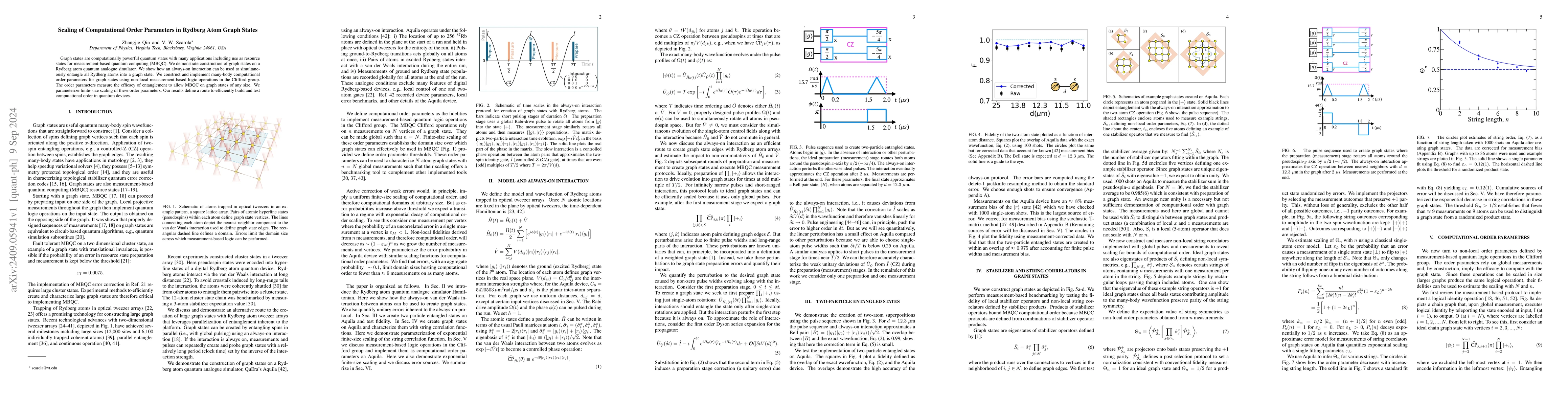 Thumbnail for Scaling of Computational Order Parameters in Rydberg Atom Graph States
