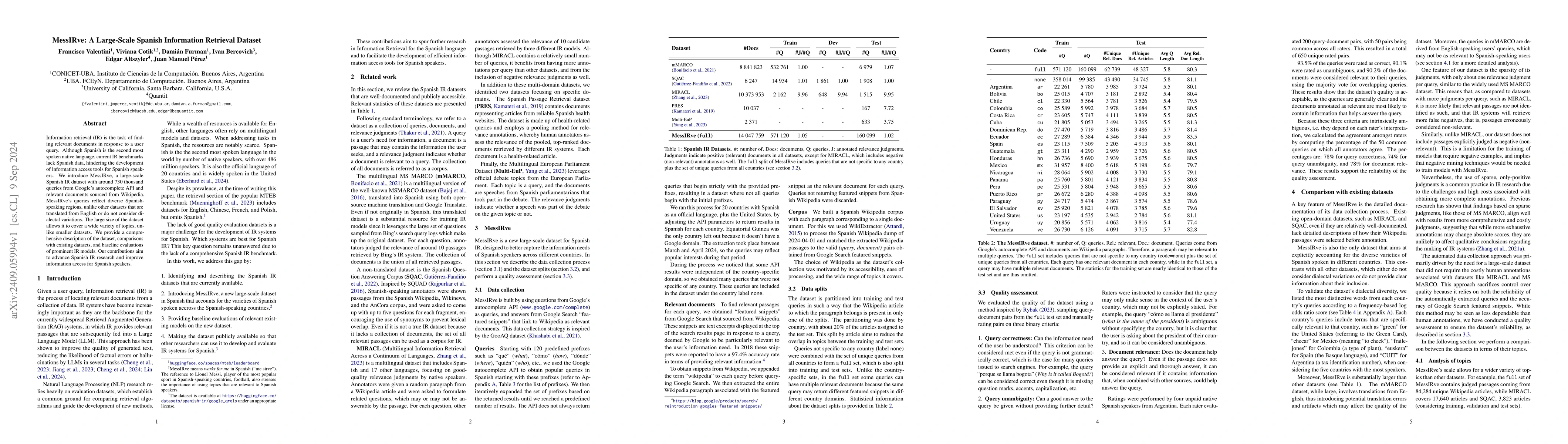 Thumbnail for MessIRve: A Large-Scale Spanish Information Retrieval Dataset