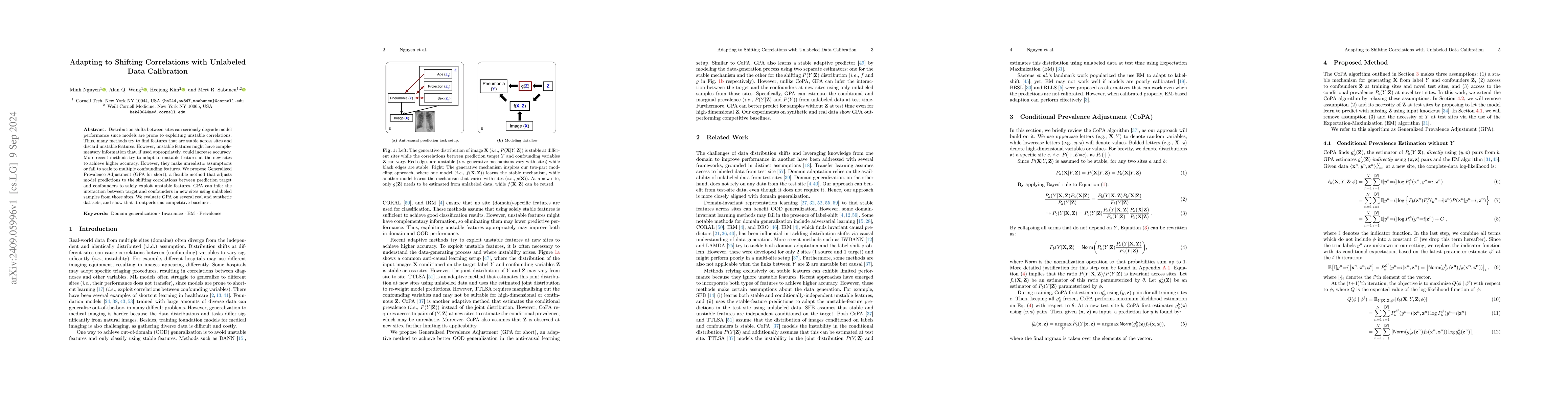 Thumbnail for Adapting to Shifting Correlations with Unlabeled Data Calibration