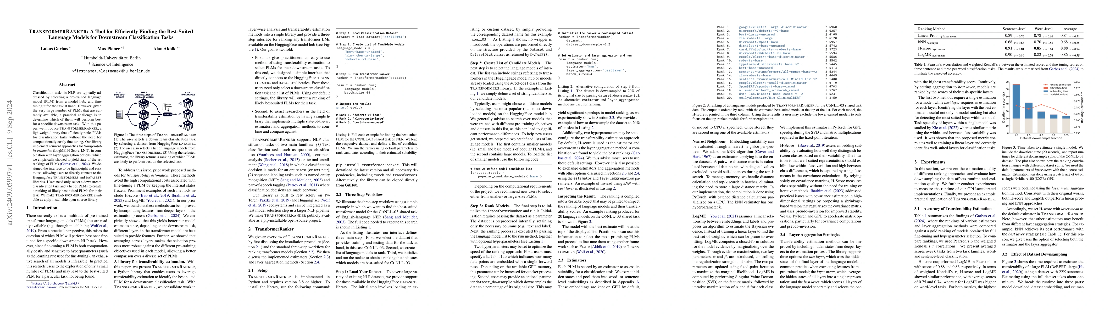 Thumbnail for TransformerRanker: A Tool for Efficiently Finding the Best-Suited
  Language Models for Downstream Classification Tasks