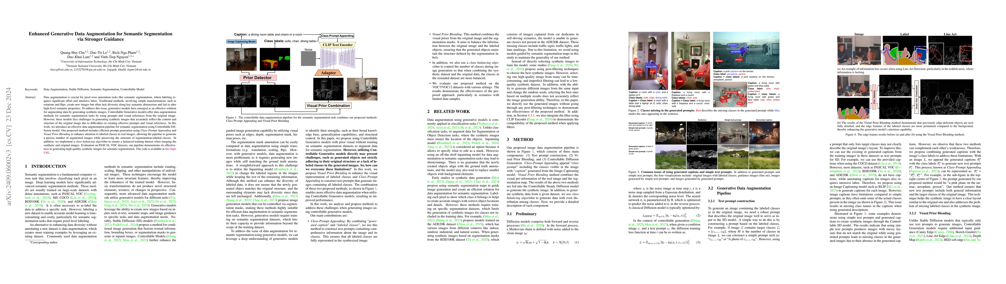 Thumbnail for Enhanced Generative Data Augmentation for Semantic Segmentation via
  Stronger Guidance
