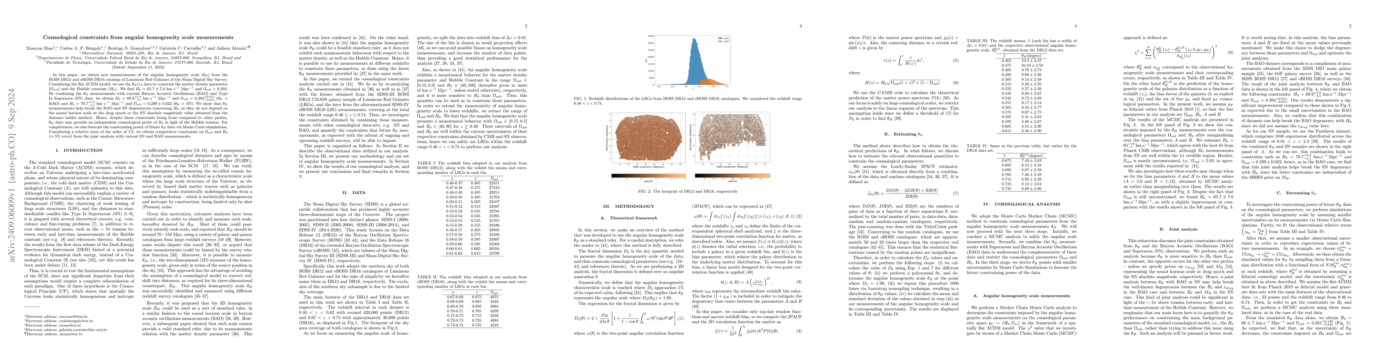 Thumbnail for Cosmological constraints from angular homogeneity scale measurements
