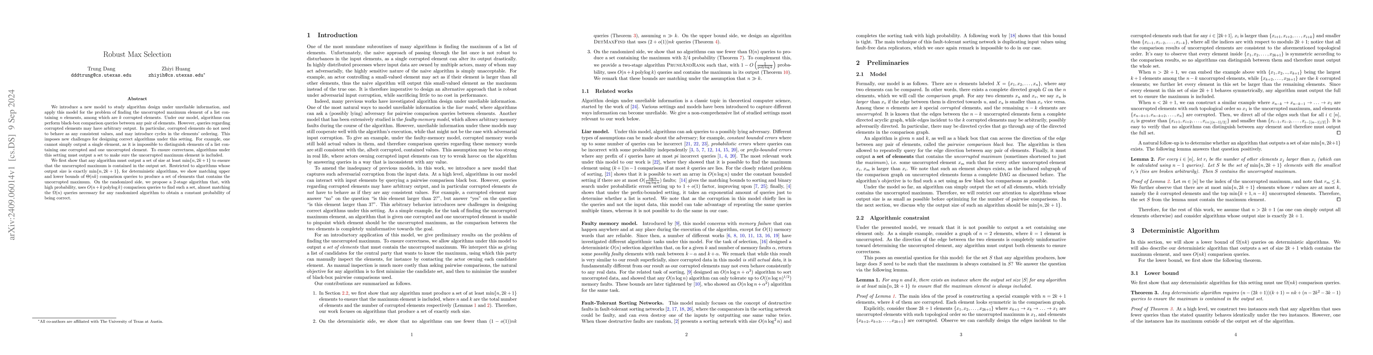 Thumbnail for Robust Max Selection