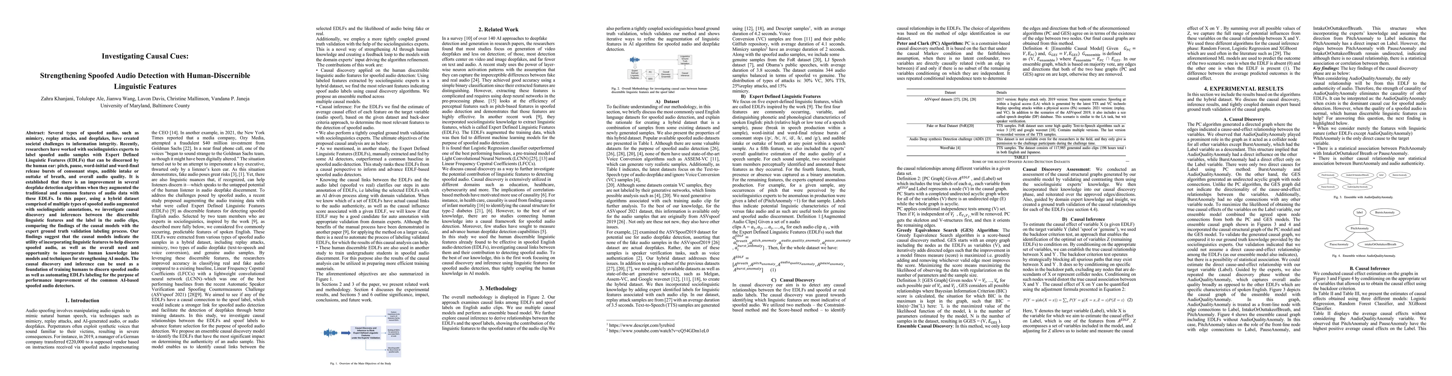 Thumbnail for Investigating Causal Cues: Strengthening Spoofed Audio Detection with
  Human-Discernible Linguistic Features