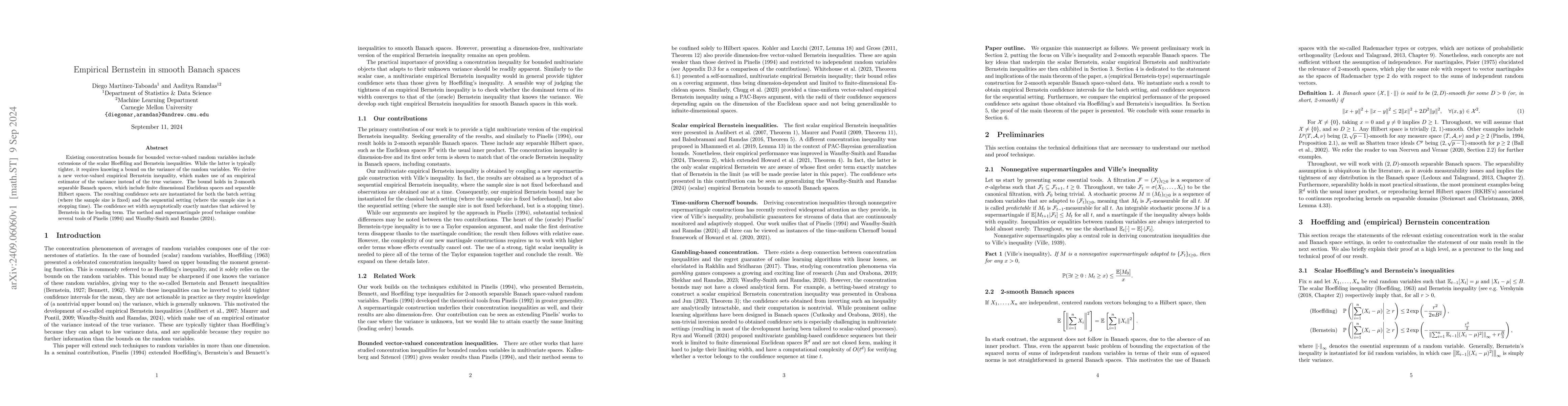Thumbnail for Empirical Bernstein in smooth Banach spaces