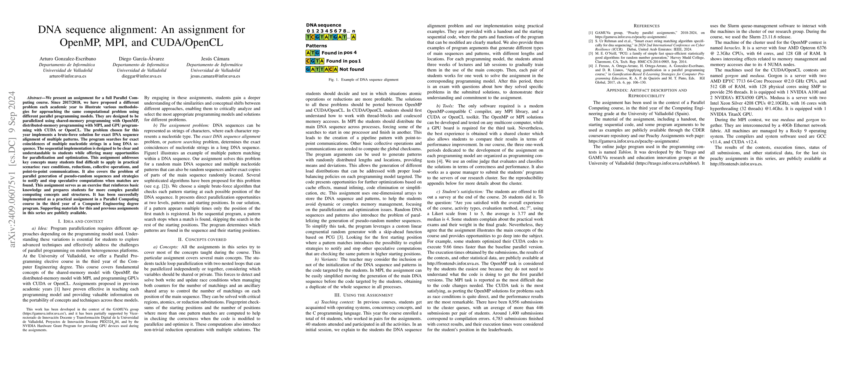 Thumbnail for DNA sequence alignment: An assignment for OpenMP, MPI, and CUDA/OpenCL