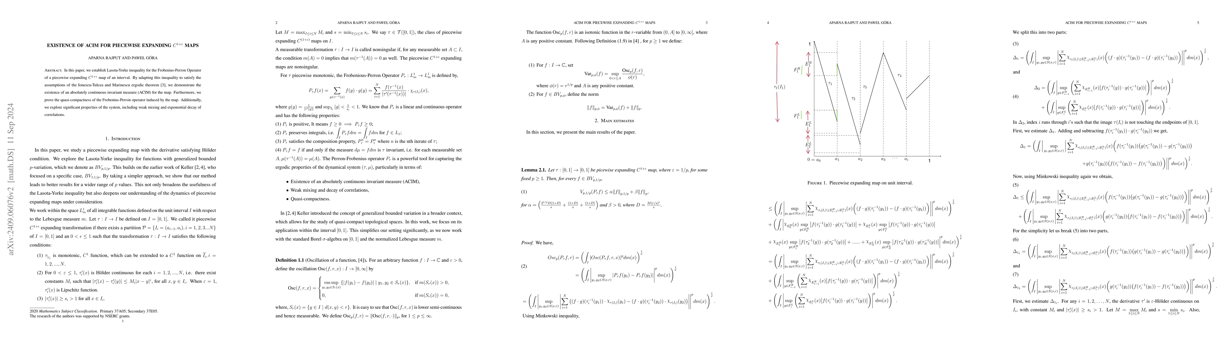 Thumbnail for Existence of ACIM for Piecewise Expanding $C^{1+\varepsilon}$ maps