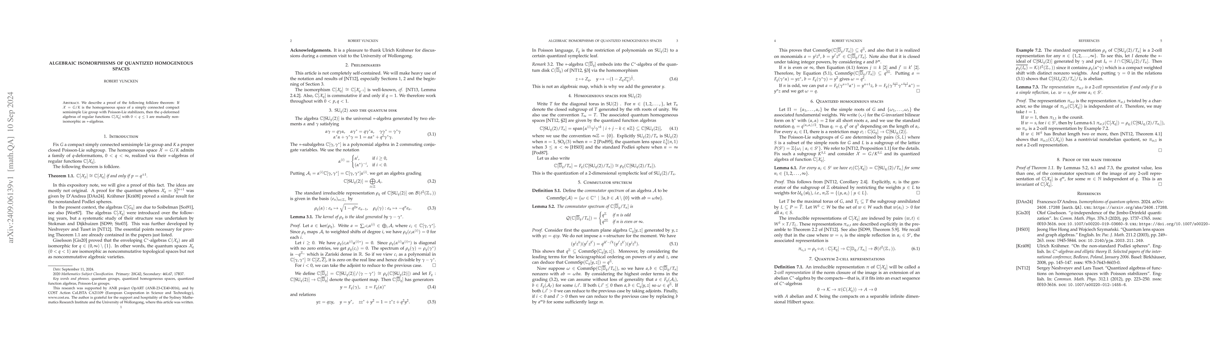 Thumbnail for Algebraic isomorphisms of quantized homogeneous spaces