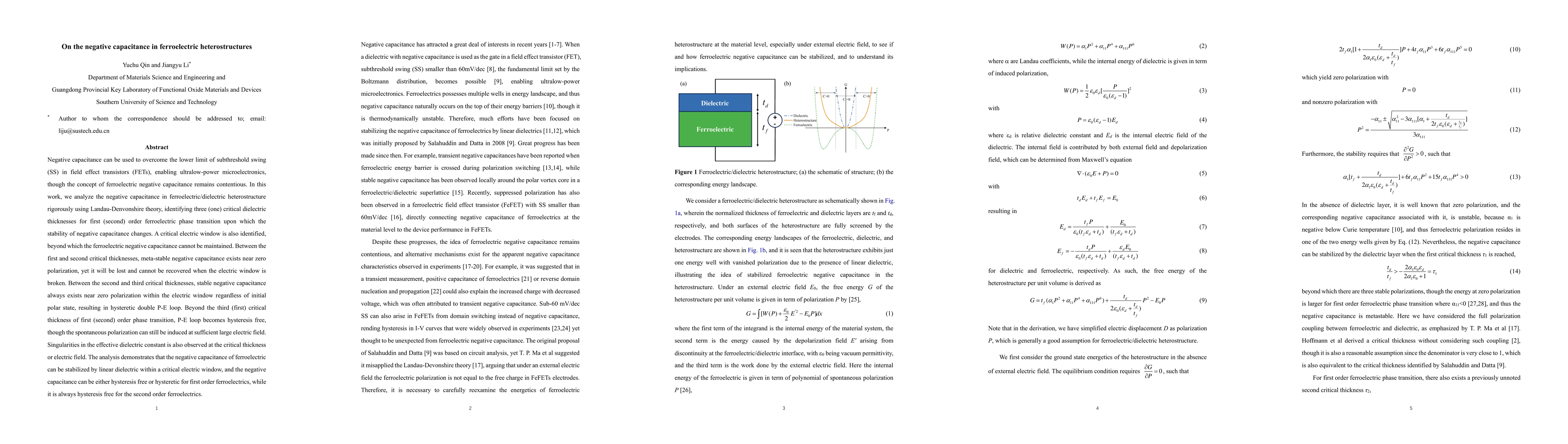 Thumbnail for On the negative capacitance in ferroelectric heterostructures
