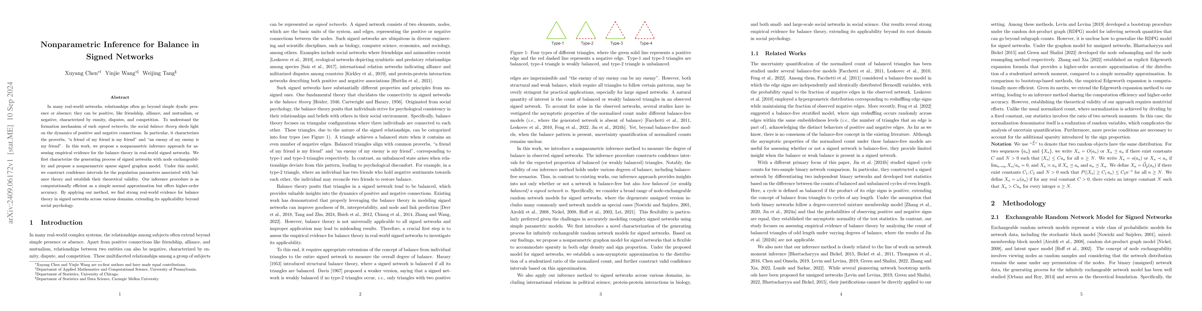 Thumbnail for Nonparametric Inference for Balance in Signed Networks