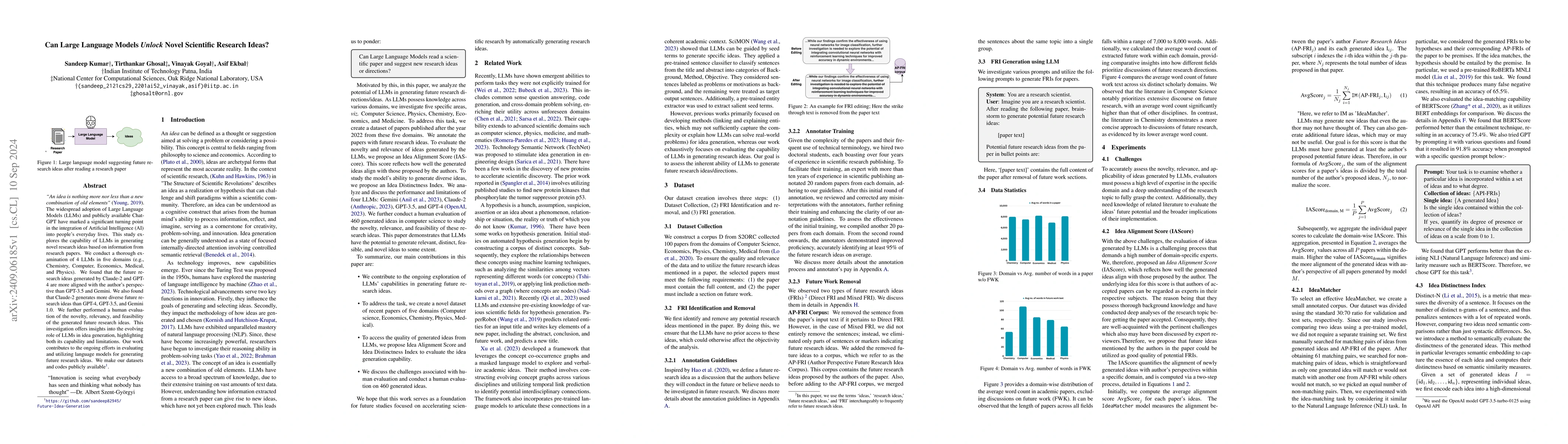 Thumbnail for Can Large Language Models Unlock Novel Scientific Research Ideas?