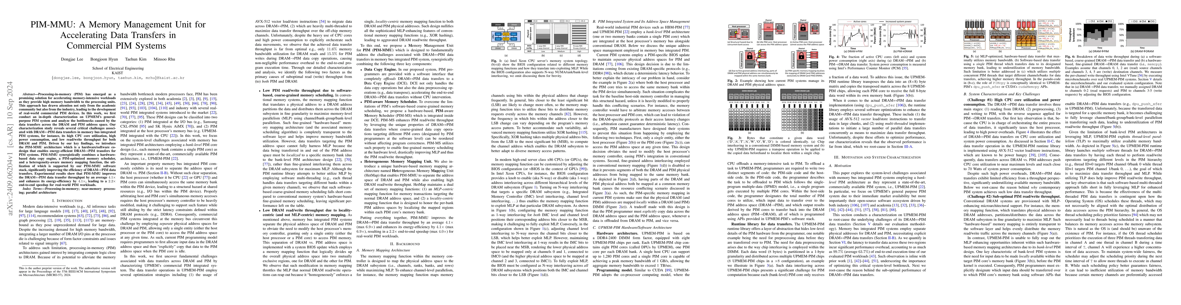 Thumbnail for PIM-MMU: A Memory Management Unit for Accelerating Data Transfers in
  Commercial PIM Systems