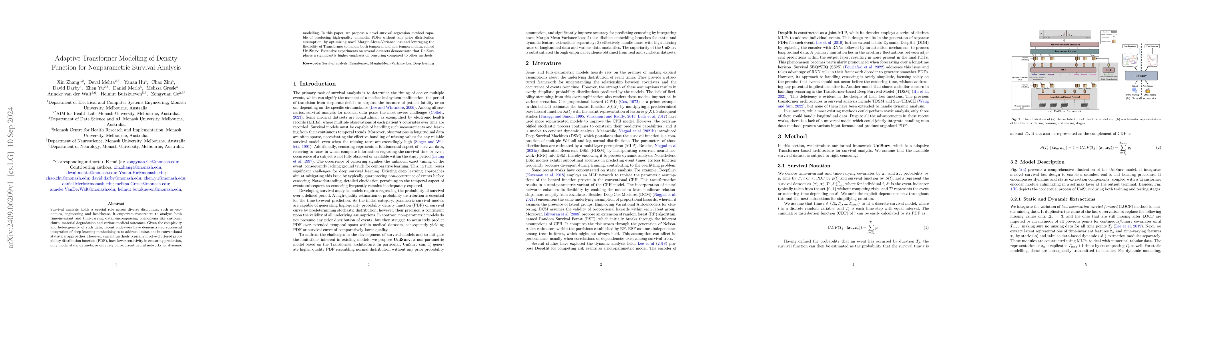 Thumbnail for Adaptive Transformer Modelling of Density Function for Nonparametric
  Survival Analysis